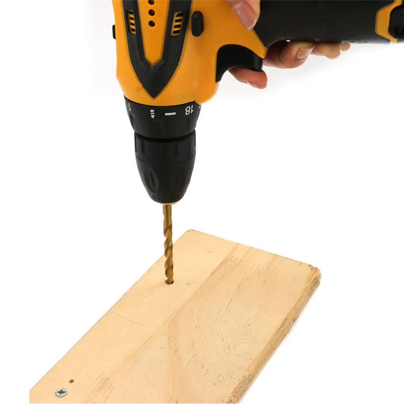 13Pcs High-speed Steel Twist Drill Bits Set Metric Drill Bits Kit For Glass Metal Tile Concrete Electric Tool Accessories