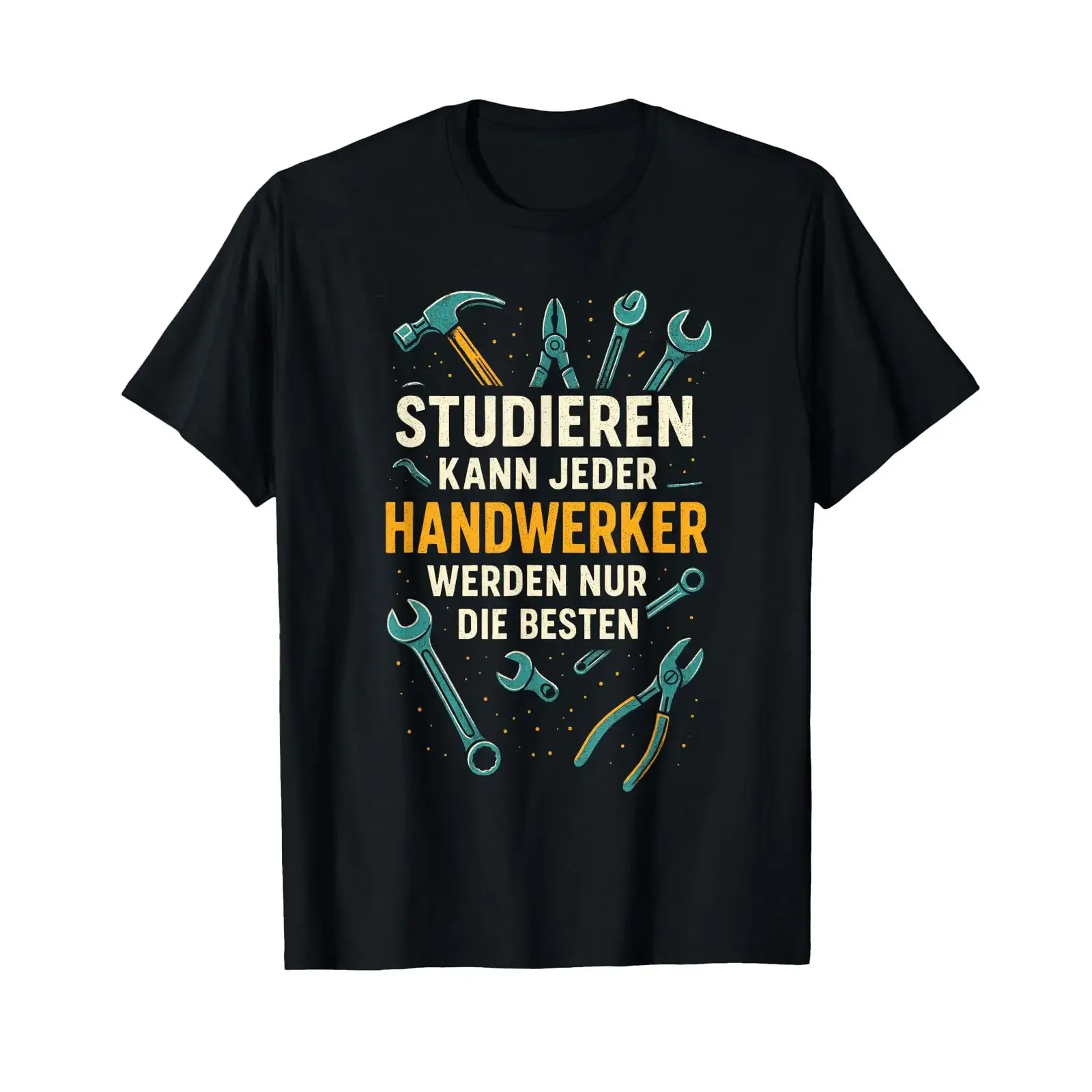 Anyone can study to become a craftsman Only the T shirt vintage Washed streetwear Soft Breathable Casual Stretched Unisex