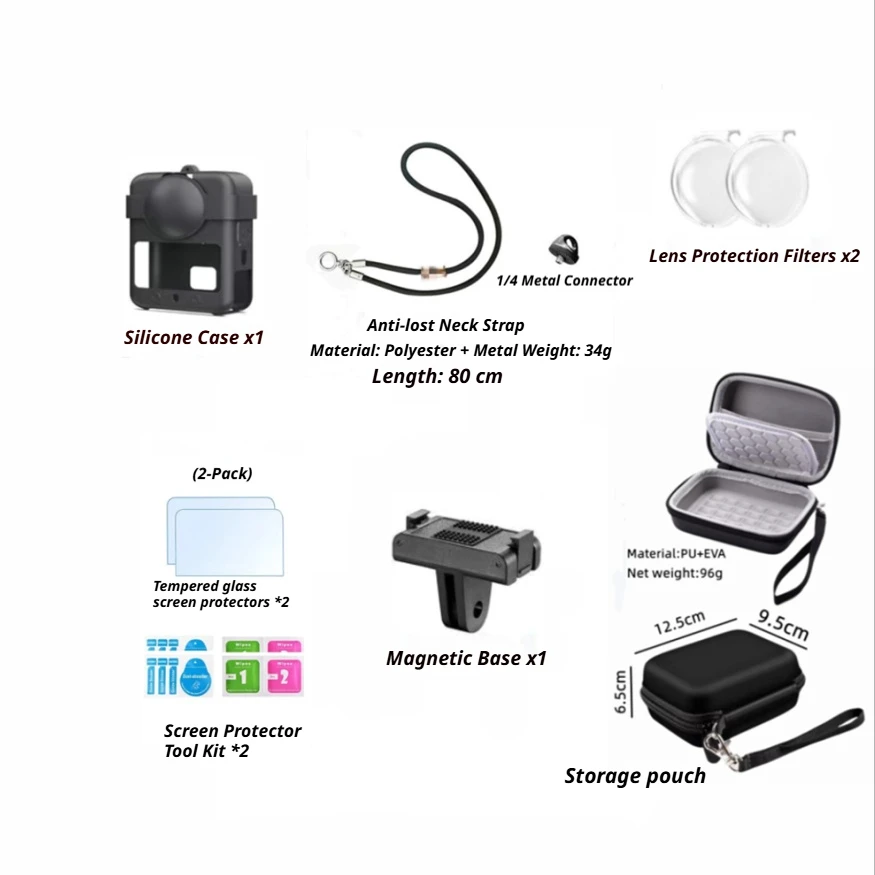 For DJI OSMO 360 Metal Cage Quick Release Foldable Mount With Cold Shoe Full Protective Frame Case For DJI Osmo360 Accessory Kit