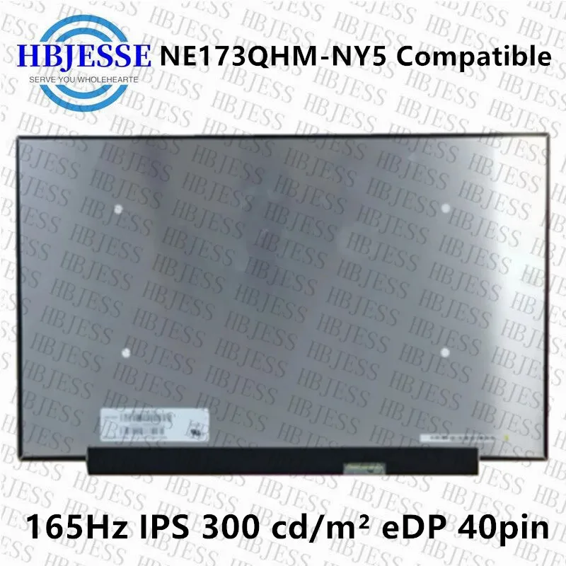 Original 17.3 inch QHD 2K 165Hz Laptop LCD Screen NE173QHM-NY5 100% sRGB Upgrade 2560x1440 40pin eDP