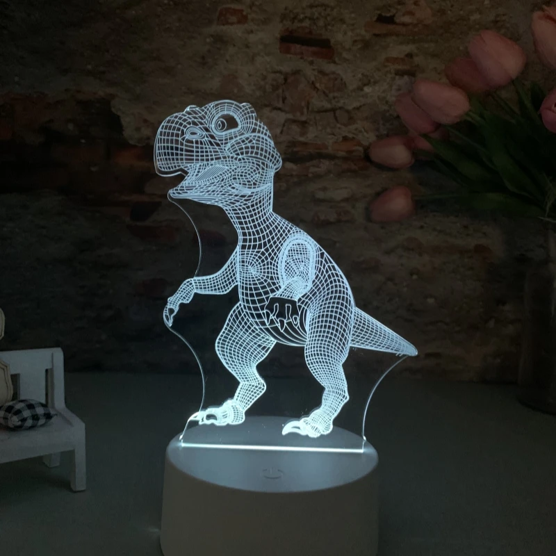 Bunte Dinosaurier 3d Stereo Schlafzimmer Beleuchtung Dekoration romantische Zimmer Geburtstag Geschenk Nachtlicht