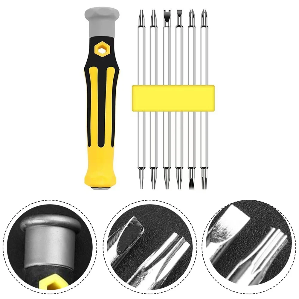Mini Screwdriver Set 12 in 1 Precision Repair Tool Kit Handheld Tool with Slotted Magnetic Drill Bits for Camera Drone Watch