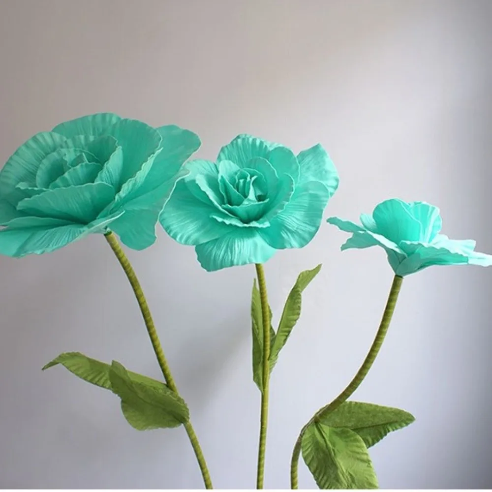 

60 см гигантская полиэтиленовая пена, роза, имитация ветки, цветы, украшение, пион, искусственные цветы, полиэтиленовый пенопласт, материал, настенная дорога, Cited