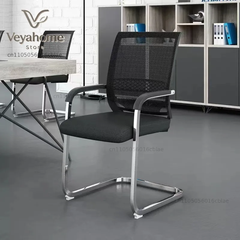Modern simple office work chair, conference room chair, meeting net chair, bow steel frame chair office furniture