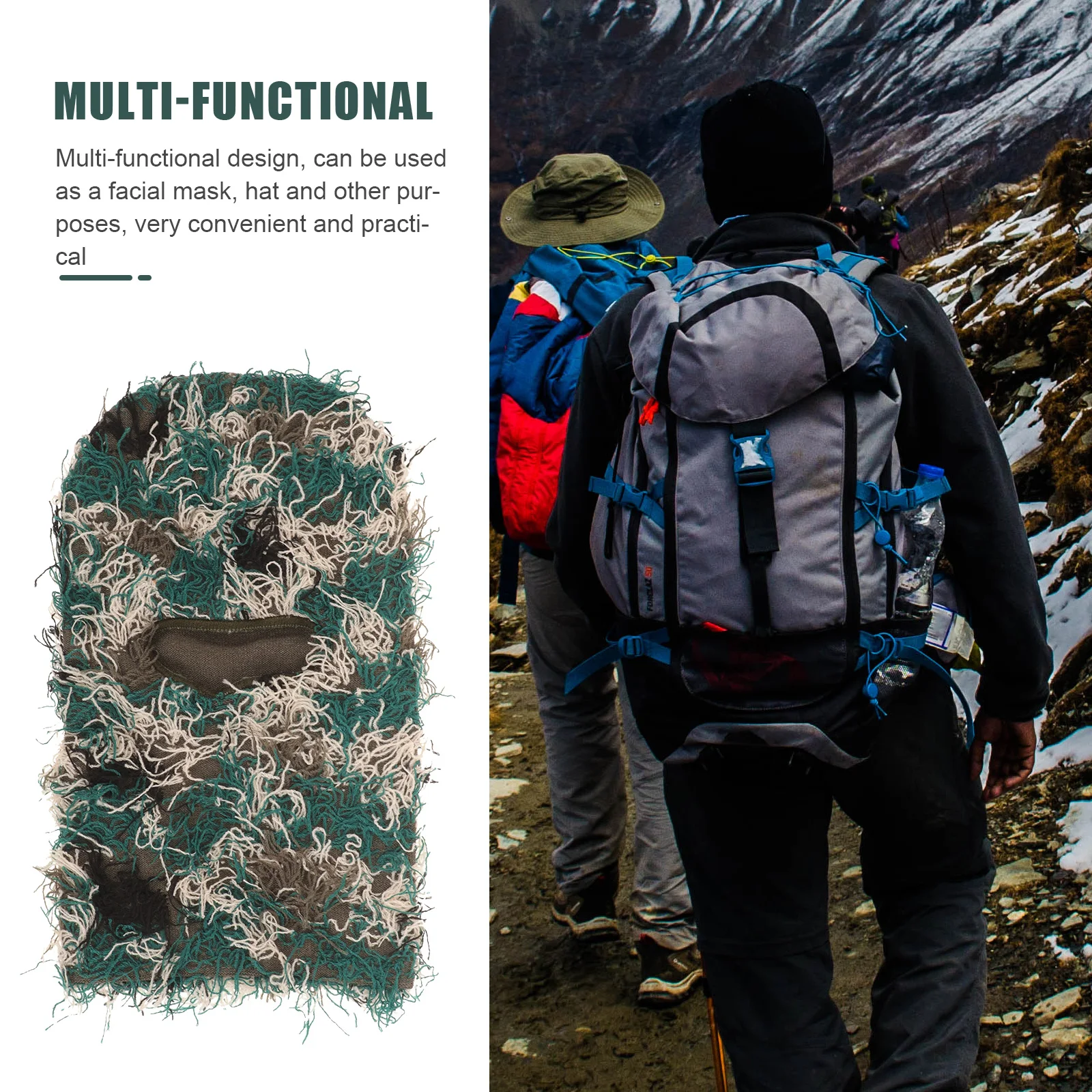 

Face Masks Knitted Head Cover Warm Facial Breathable Ski Men Single Hole Camouflage Balaclava Man