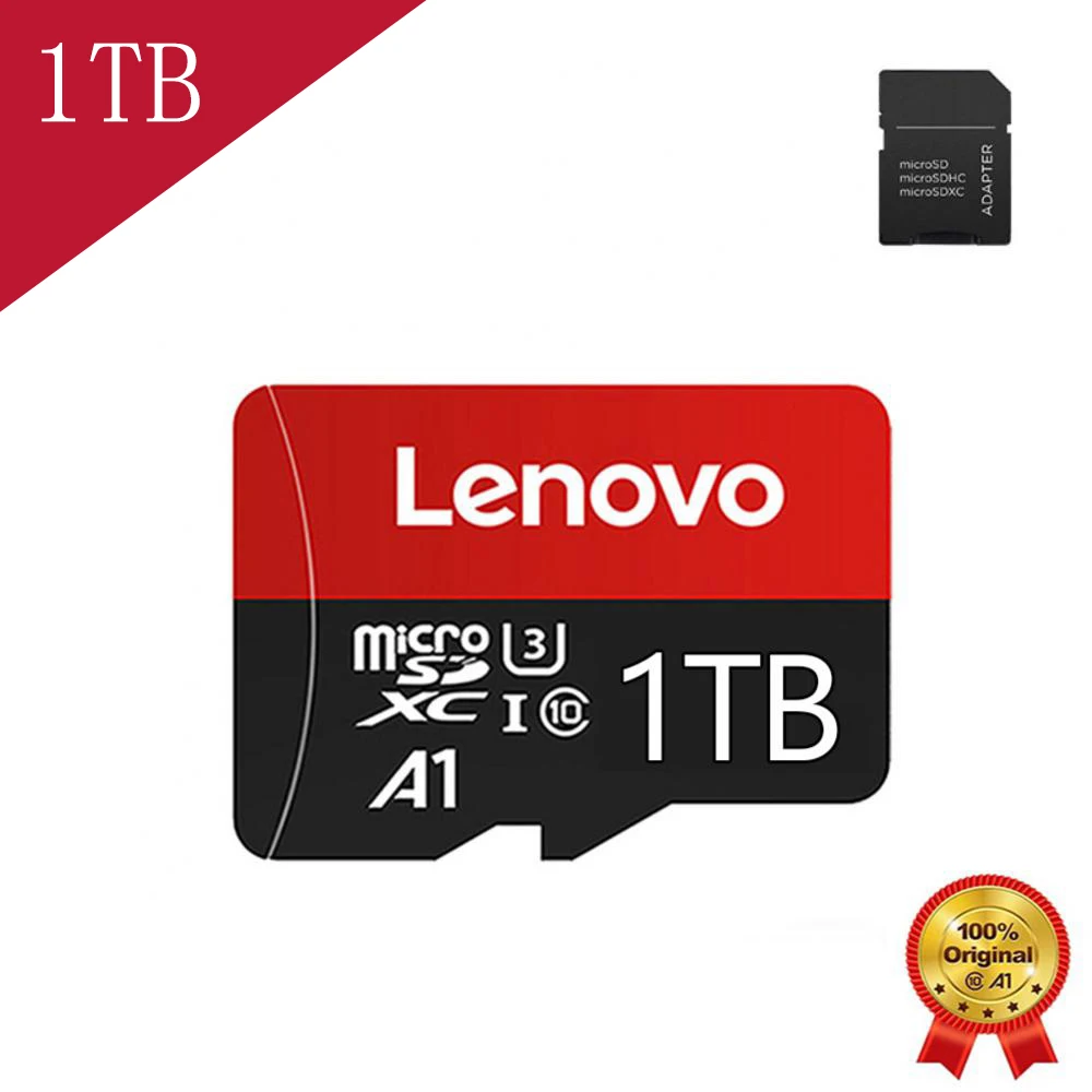 Cartão Micro SD Lenovo, Memória Flash, Classe 10, Alta Velocidade, A1128GB, 256GB, U3 4, Memória Flash, TF, Mecard C10, 1TB