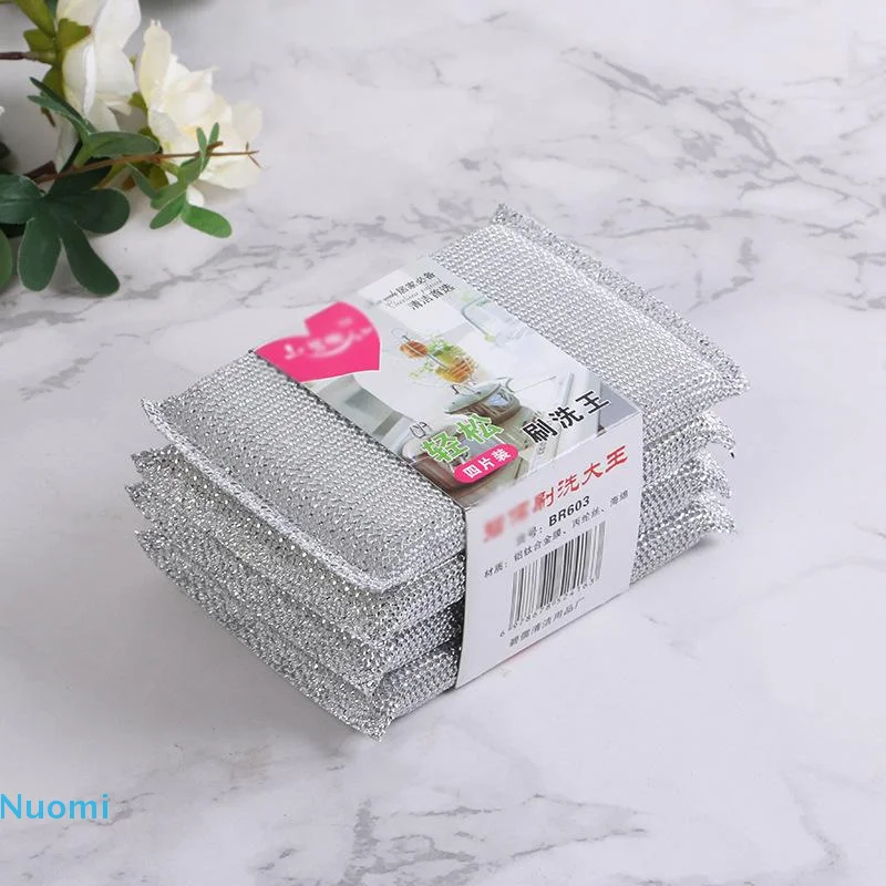 

【B】4pcs Kitchen Dishwashing Sponge, Does Not Hurt Pot Brush Pot Artifact , Household Scratch-free Cleaning Sponge Wipe