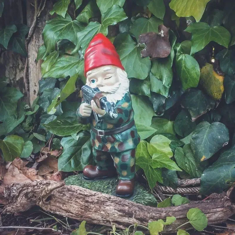 Nowa rzeźba rzeźba kryty odkryty wystrój podwórka domu dekoracja Jardin zabawna armia ogród Gnome statua żywica ozdoba na biurko trawnik