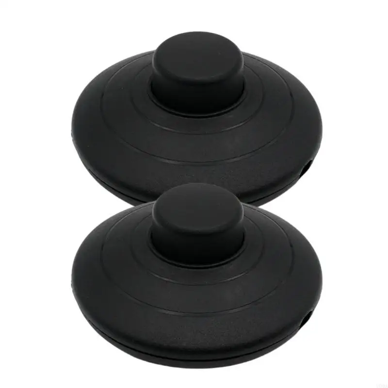  2Pcs Round Reset Button Pedal Switches Push Power Pedal Light Footswitch Floor Lamp Foot Switches Easy to Install