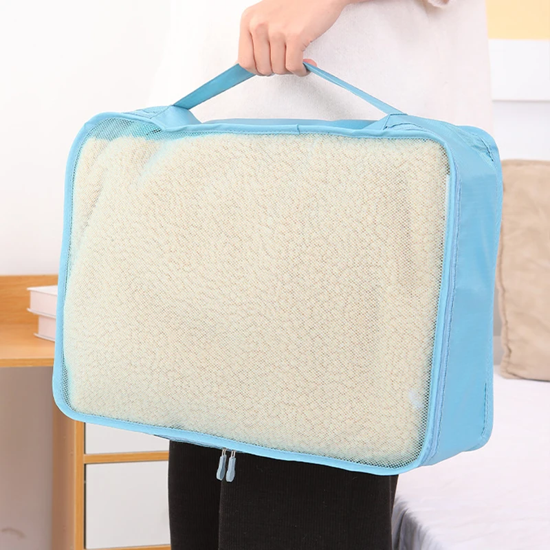 High Quality Travel Organizer Bags for Suitcase Luggage Divided Packing Cubes Shoes Pouch Underwear Clothes Storage Bags Set