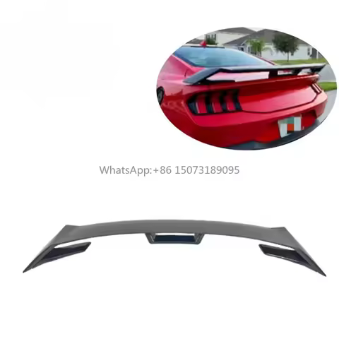 GT Style Lightweight Carbon Fiber Universal Rear Spoiler High Wing Deck Double for Ford Mustang 2024 up