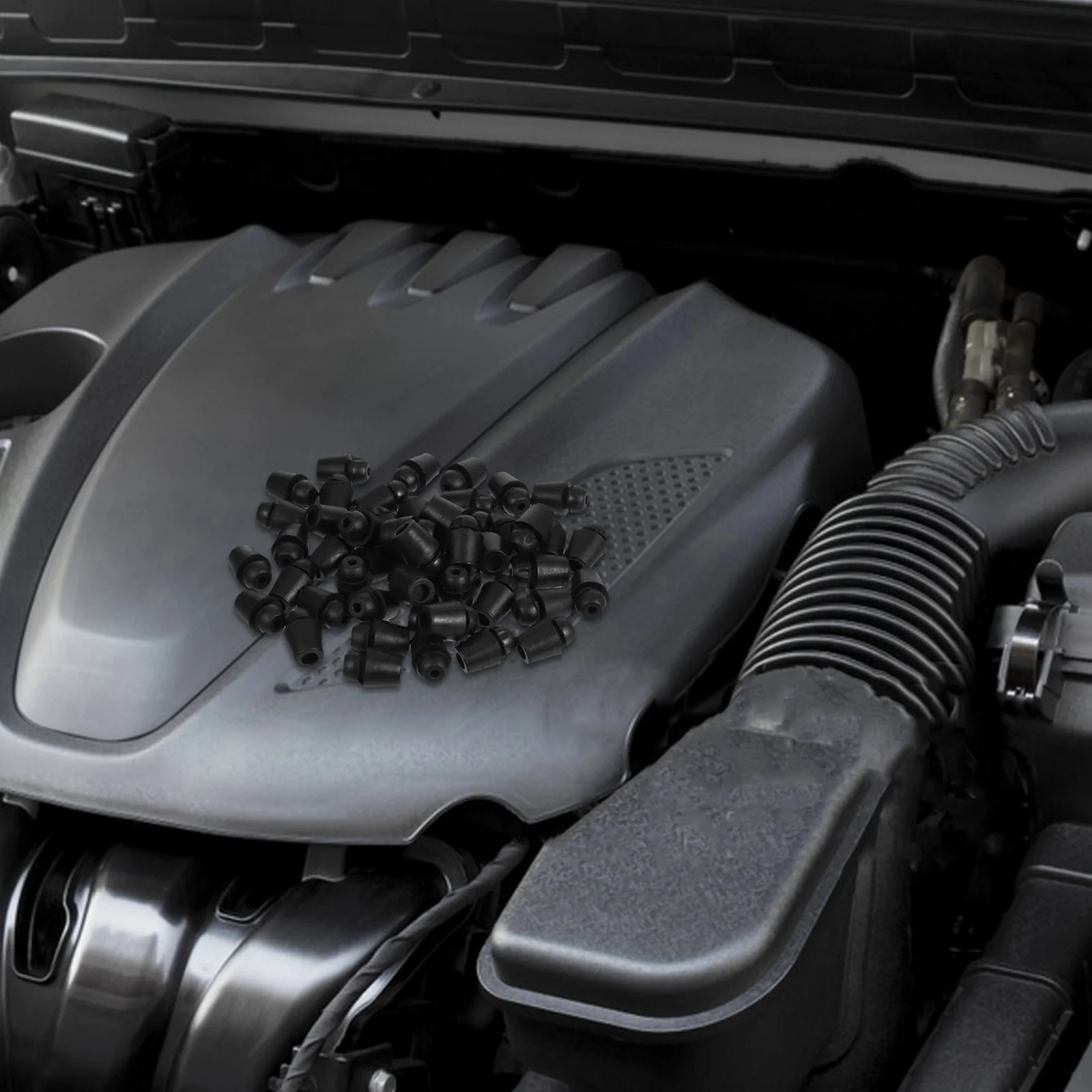 

50Pcs Car Door Shock Absorber Rubber Seal Soft Anti-Vibration Protector for Bumper Trunk Cushion Car Accessories