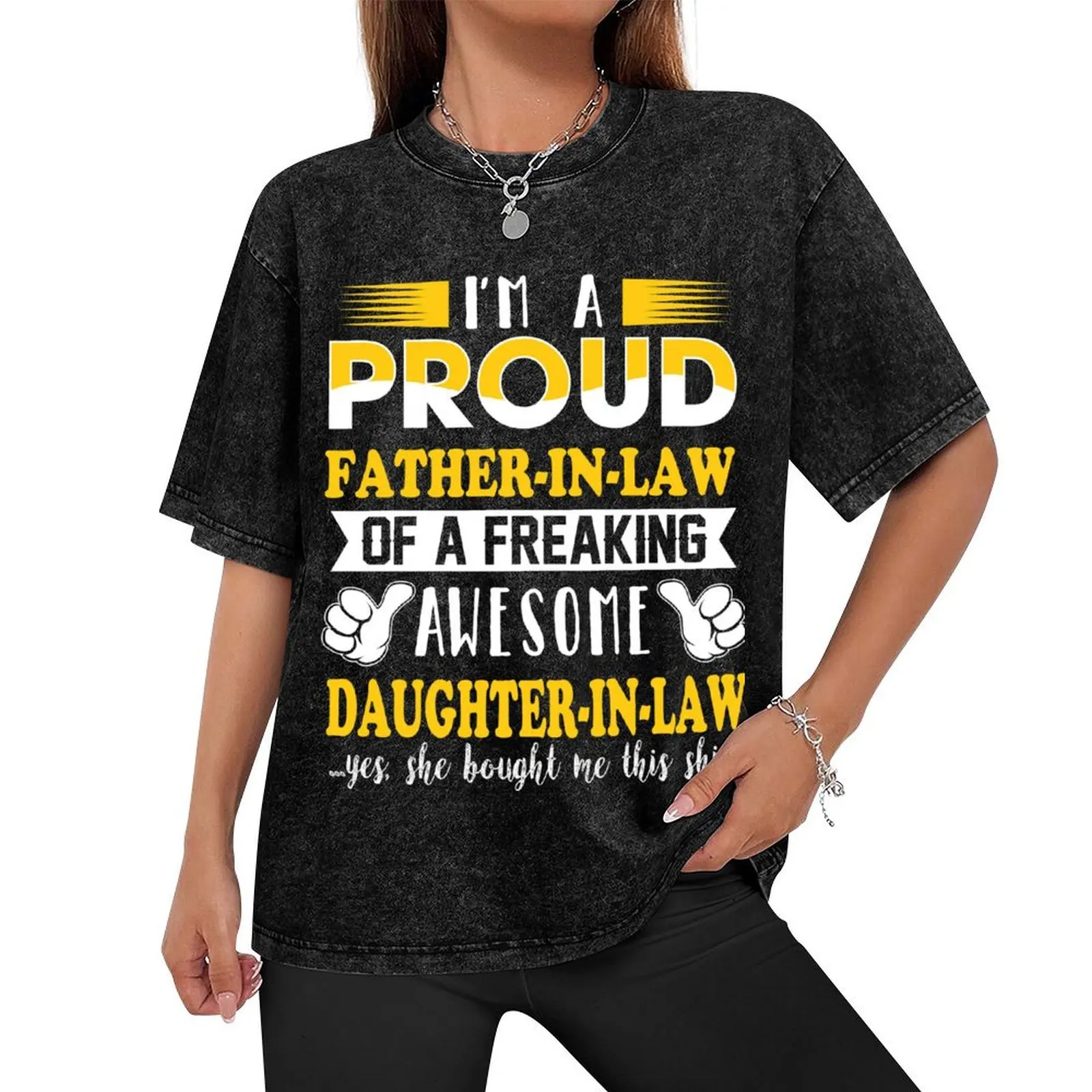 I m a proud Father in law of freaking awesome Daughter in law T-Shirt plain tops cheap stuff mens t shirts casual stylish