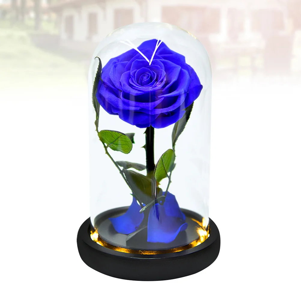 

Fresh Rose Bottle Light Blue Gift Box Easy to Operate Material Creative Valentine's Day Wedding Birthday Gift