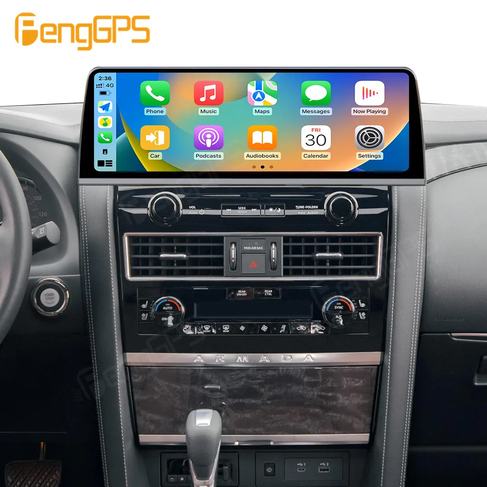 16.9 بوصة أندرويد 14 لنيسان باترول Y62 2010-2021 أماندا راديو السيارة لتحديد المواقع والملاحة مشغل وسائط متعددة وحدة رأس ستيريو فيديو DS