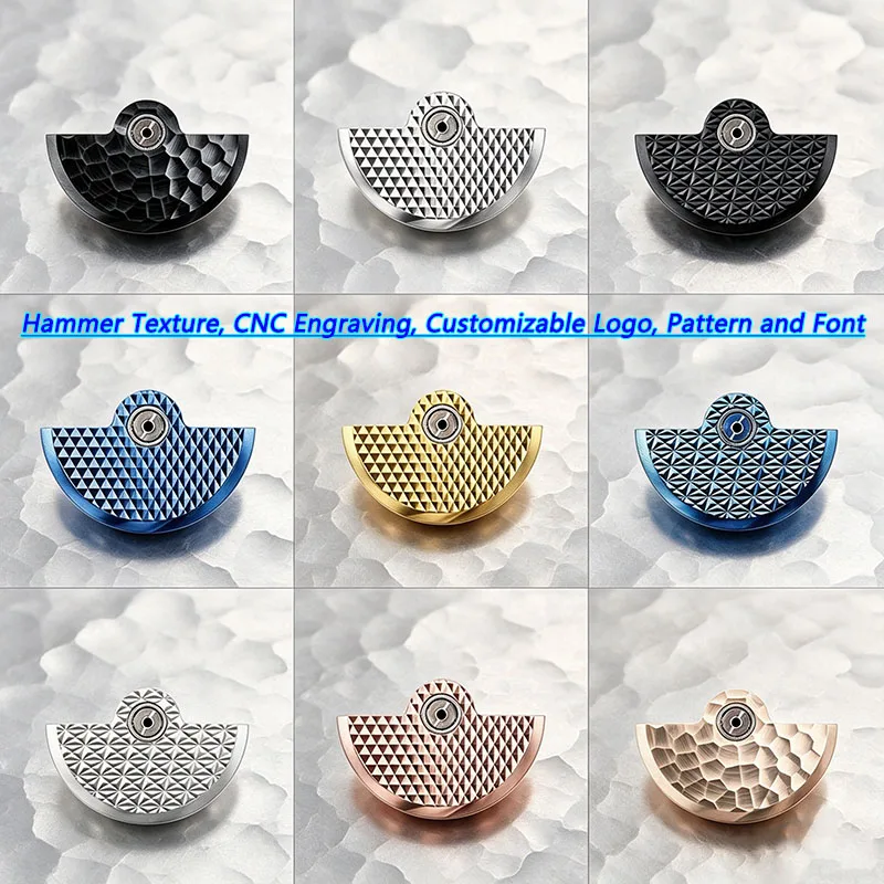 Mod NH35 automatic rotor with engraved pattern design suitable for NH34/35/36/37/38 movement watch accessories