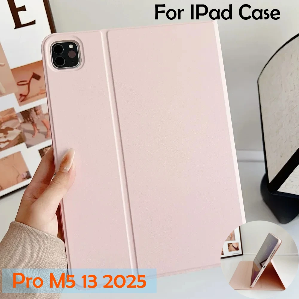 

2025 Smart Tablet Cover for New IPad M5 Pro Air 11 13" M3 M2 A16 11th/10th Gen 10.2 Pro 11 M4 12.9 Mini 7 6 5 PU Shockproof Case
