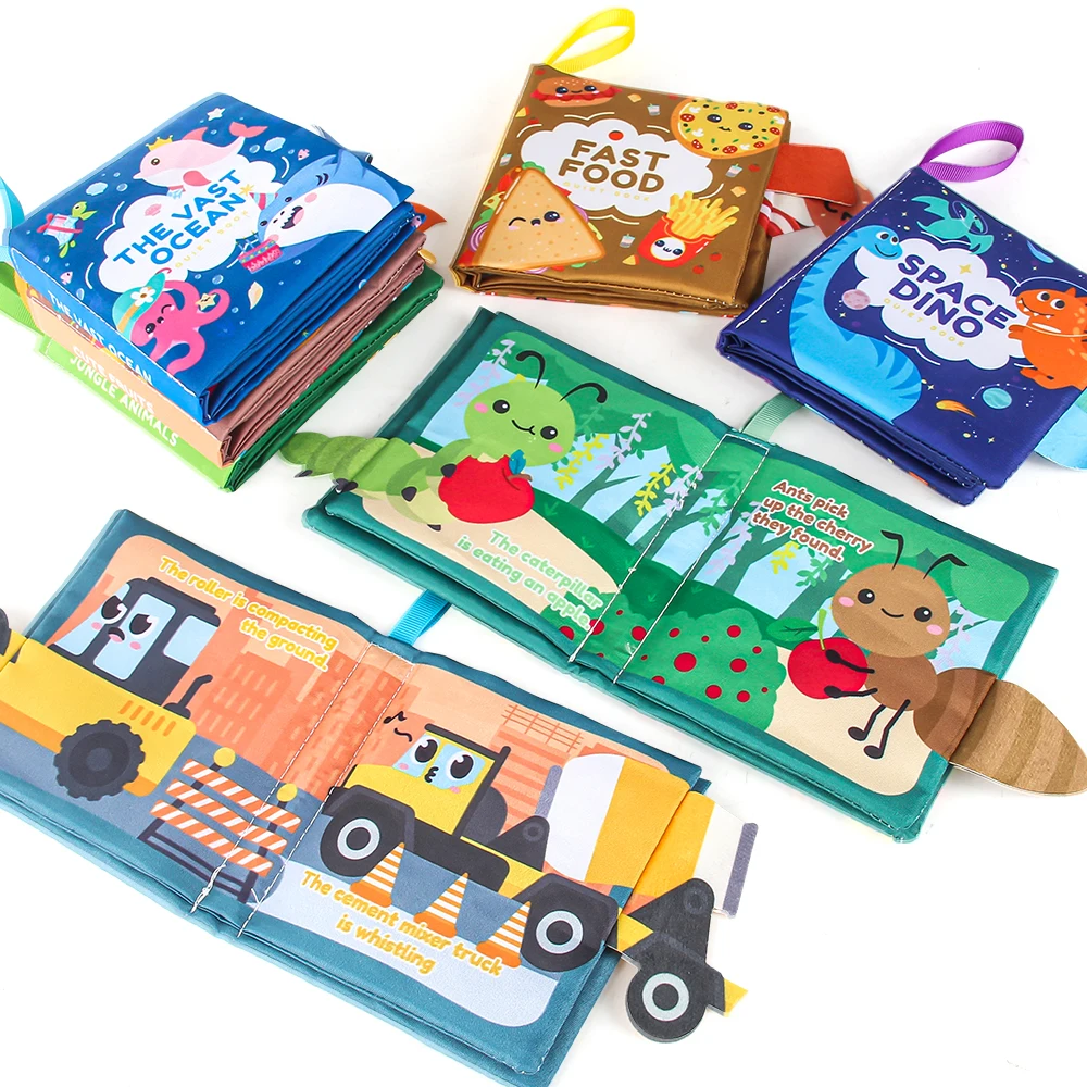 Baby-Stoffbuch, sensorisches Spielzeug für Kleinkinder, lehrt frühpädagogisch