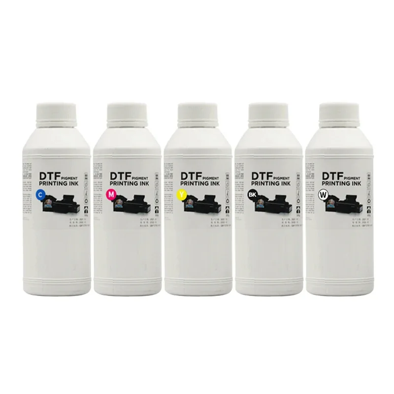 Imagem -03 - Tinta Dtf para Filme de Transferência Direta Adequada para Filme Pet Todas as Áreas de Trabalho Impressora Dtf de Grande Formato bk c m y wh Cor Disponível 1000ml