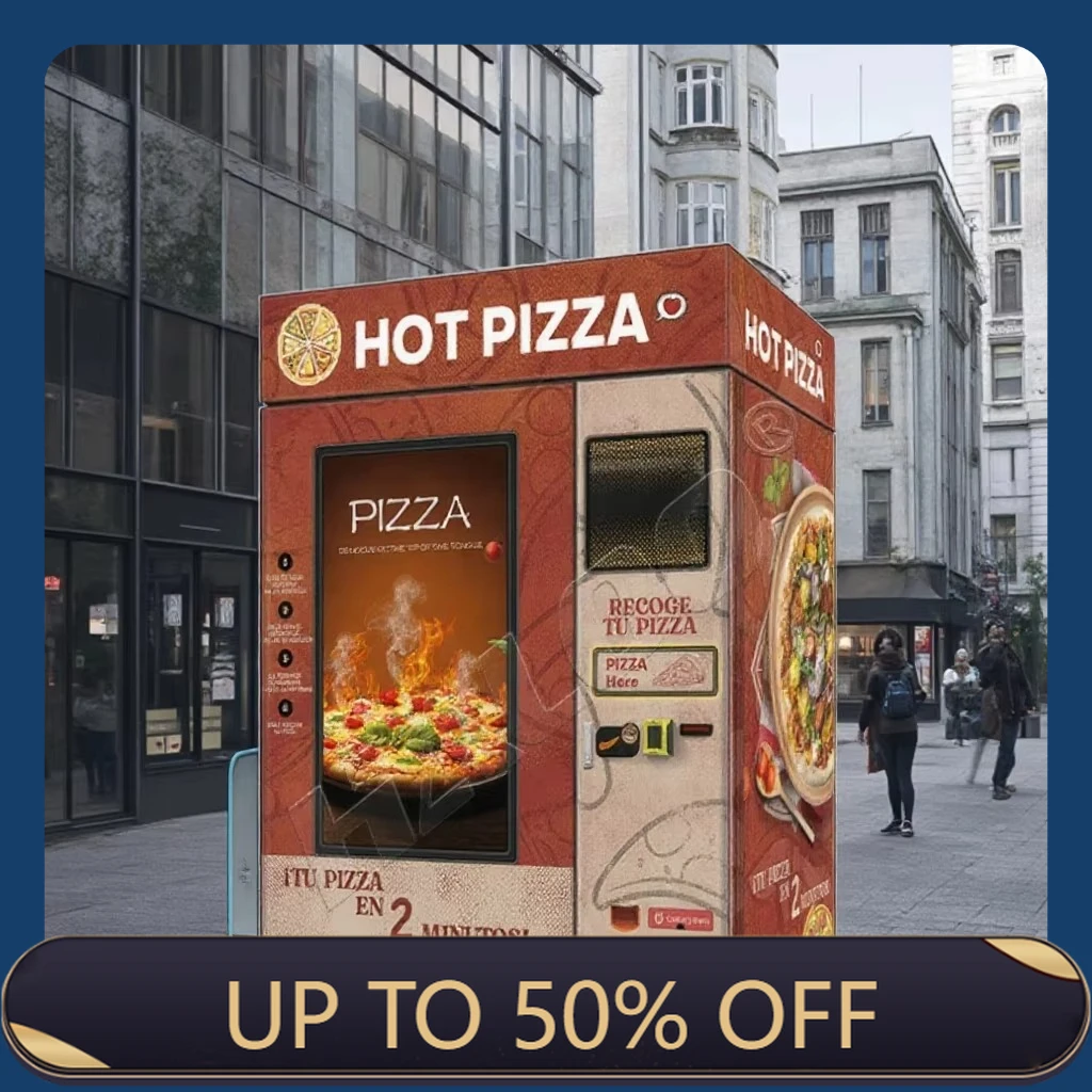 آلة بيع البيتزا التي يتم التحكم فيها بشاشة تعمل باللمس تجعل البيتزا الطازجة تلقائيًا مع لوحة عرض زجاجية #2