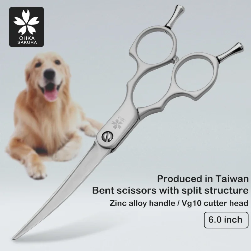 

Zinc Alloy Refined Small Bending Scissors Originated In Taiwan, 6 Inches, Vg10 Imported From Japan Pet Curved Scissors