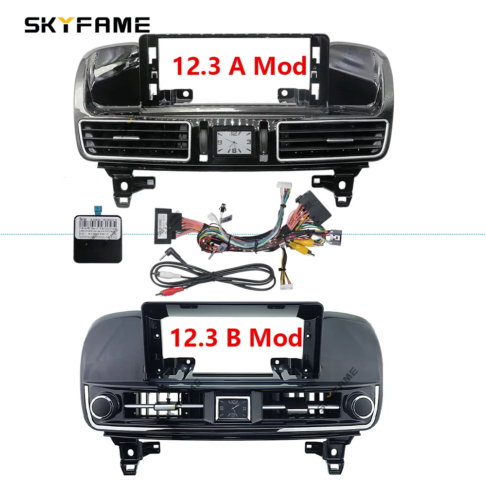 SKYFAME 9/10/12.3 Inch Car Frame Fascia Adapter Canbus Box Decoder Android Radio Dash Fitting Panel Kit For Benz GLE/GLS ML/GL
