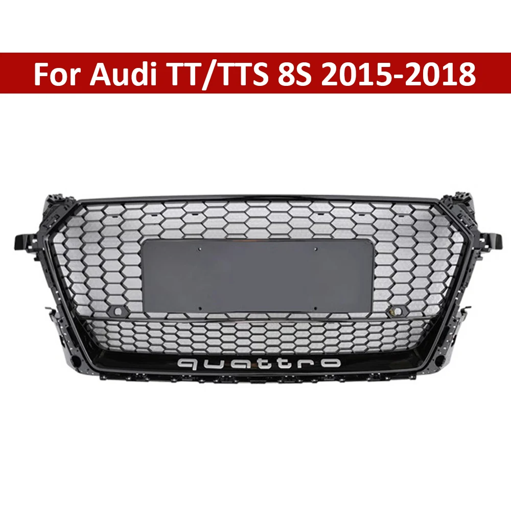 

Car Parts Front Bumper Grill TT Upgrade Refit to TTRS Honeycomb Mesh Grille for Audi TTRS 2015-2018