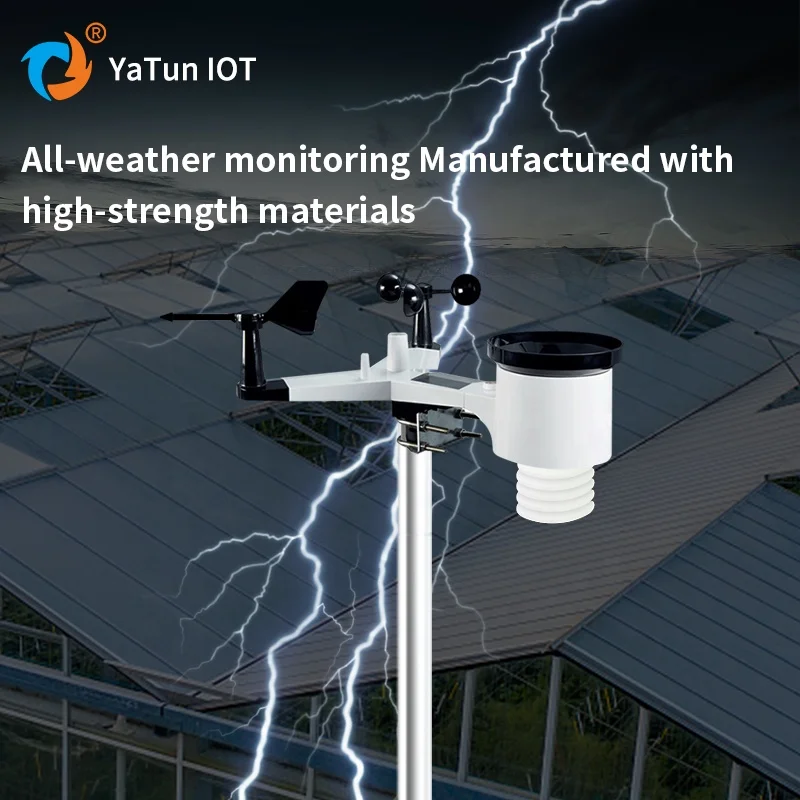 Wireless Complete Industrial Solar  Weather Monitoring Station with Meteorological Sensor