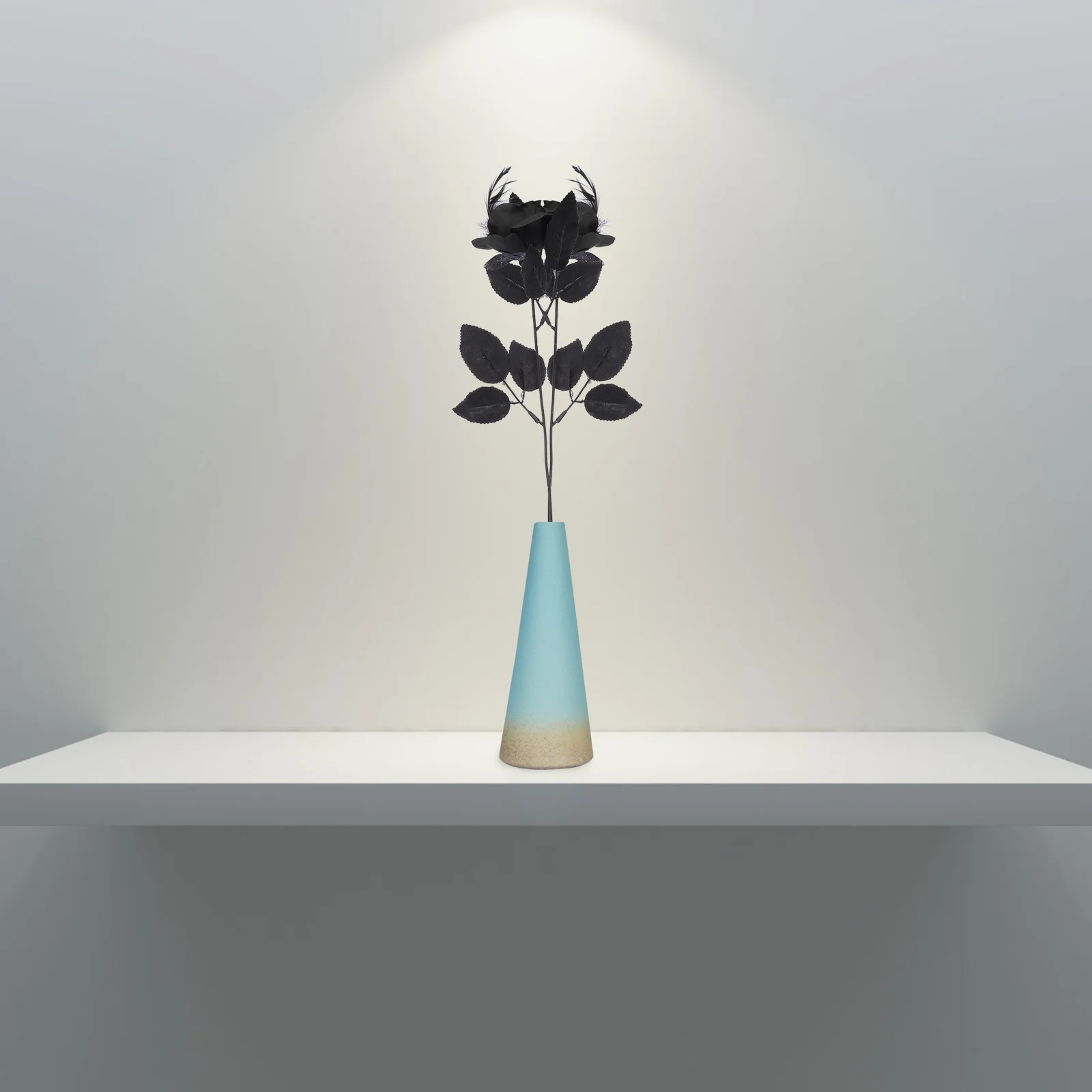 

5Pcs Artificial Roses Fake Long Stem Black Silk Cloth Decor Artificial Rose Decors Open Bouquets Wedding Arrangement