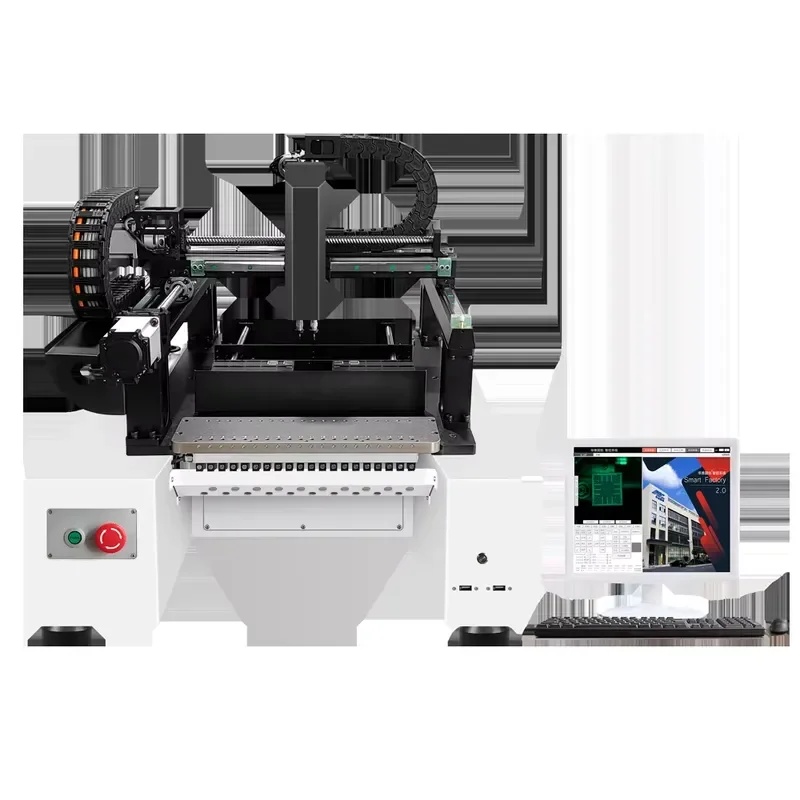Low Cost Mini SMT Desktop Pick Place Machine Small Two-Head Bulk Components Supported Prototypes Core Motor Bearing Gearbox