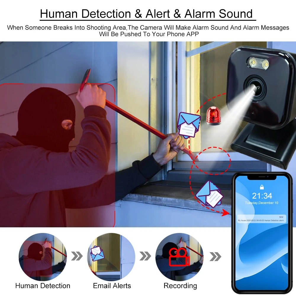 5mp tuya wifi mini câmera magnética ao ar livre à prova dwaterproof água cor visão noturna sem fio vida inteligente casa cctv sistema de câmera segurança