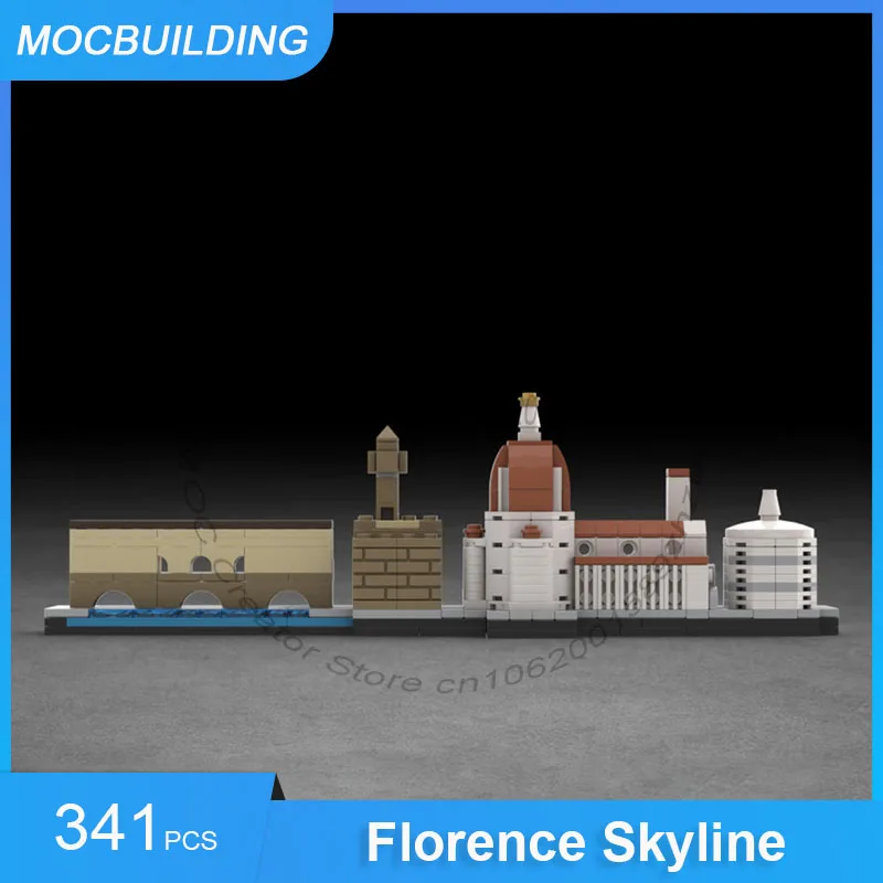 ตัวต่อ MOC แบบจำลองฟลอเรนซ์สกายไลน์ ประกอบเอง ของสะสมสถาปัตยกรรม ของเล่นสร้างสรรค์ ของขวัญคริสต์มาส 341 ชิ้น