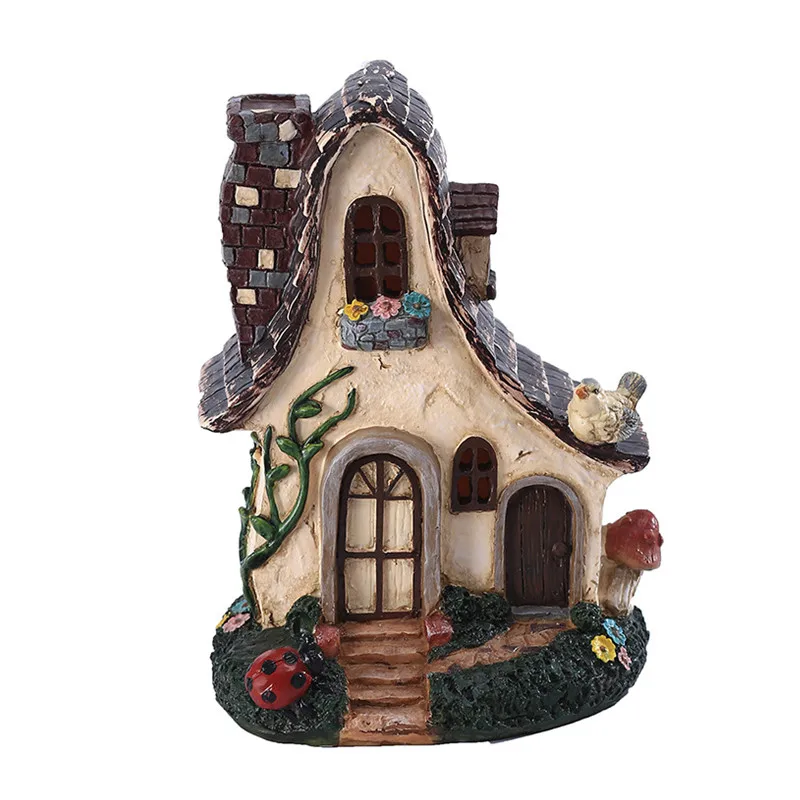 

Courtyard garden fairy tale cottage ornaments outdoor decoration birthday gift scene props resin crafts wholesale