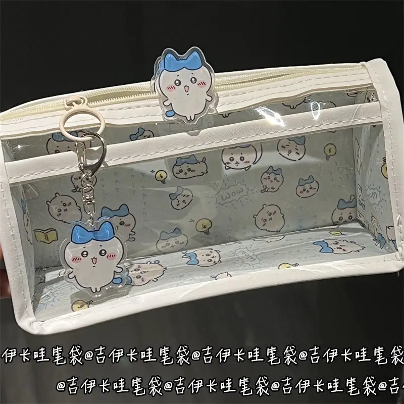 New school season Chiikawa cute transparent double-layer pencil case student large capacity stationery storage pencil case 2026 - view 4