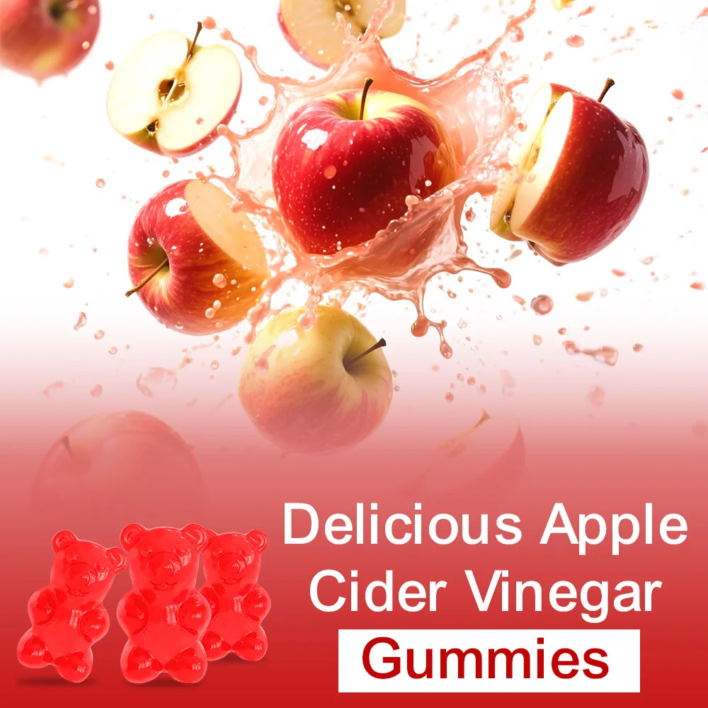 علكة خل التفاح - 60 علكة، فيتامين ب12، ب9، كولاجين، للتخلص من السموم، التنظيف، الهضم، التمثيل الغذائي، غير المعدل وراثيًا