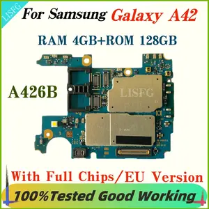 Bilashmart Samsung Galaxy A42 A426B Motherboard Unlocked With Chips Mainboard Android System Plate 6GB RAM 128GB ROM EU Version