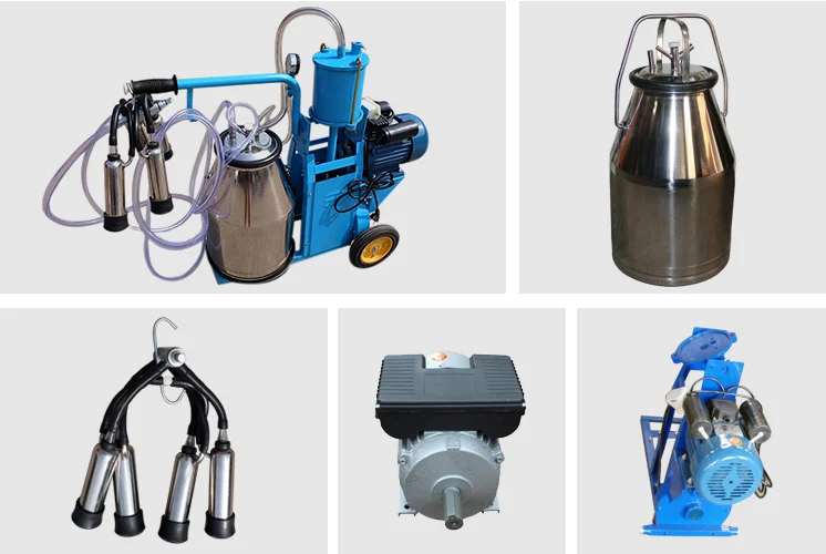 Milker Vacuum Milking MachinesPortable Double Bucket Electric