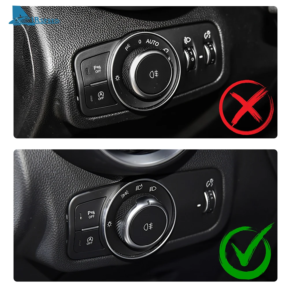 Carbon Fiber Modified For Alfa Romeo Giulia 2015 2016 Stelvio 2017-2024 Protective Sticker Car Headlight Switch Button Panel