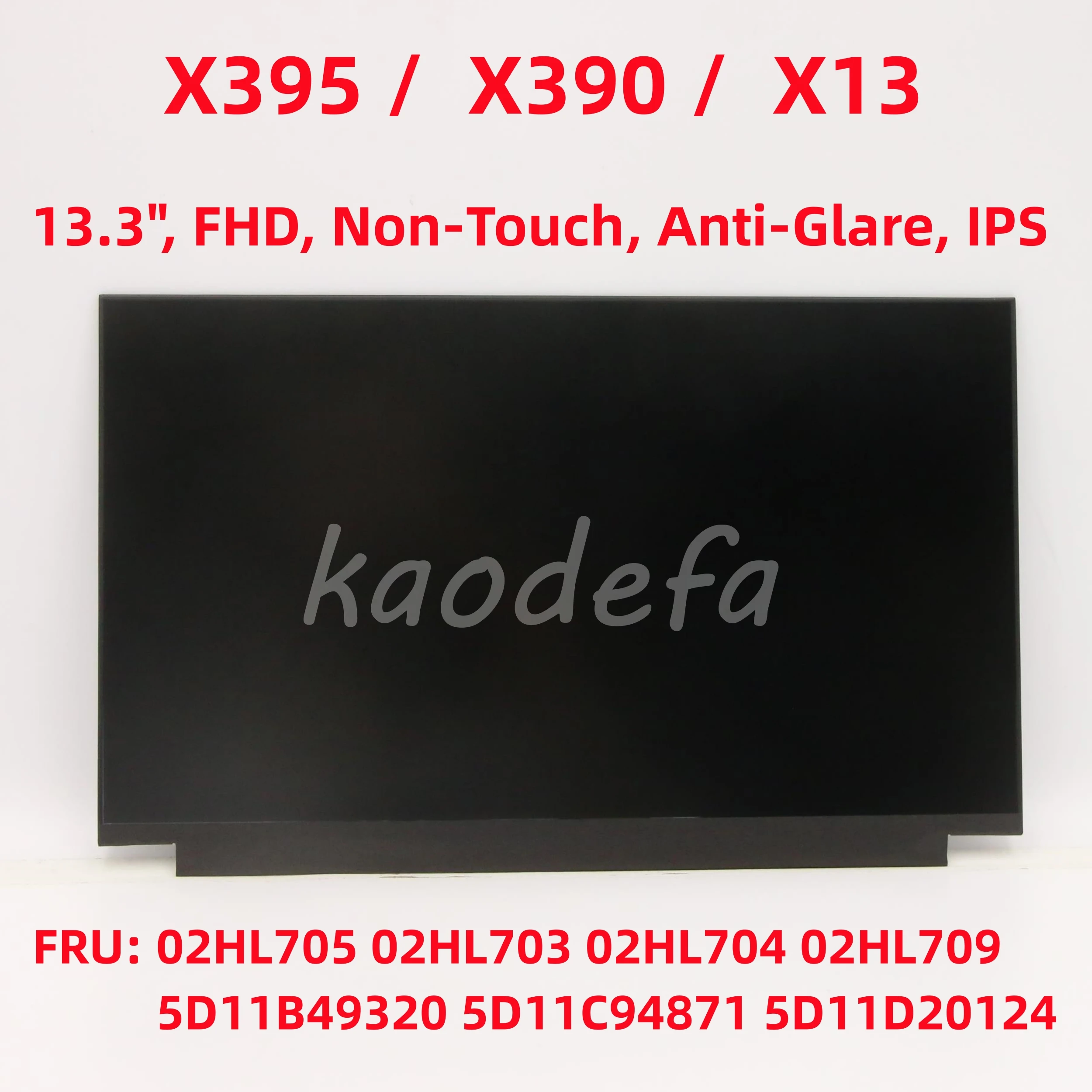 For Lenovo Thinkpad X395 X390 X13 laptop Screen 1920*1080 IPS 13.3\