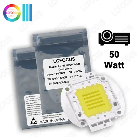 COB LED Lamp High Brightness COB LED Chip Integrate Lamp 50W 100W Cool White 8000-10000K SMD Diode For DIY 50 100 W Watt Projector