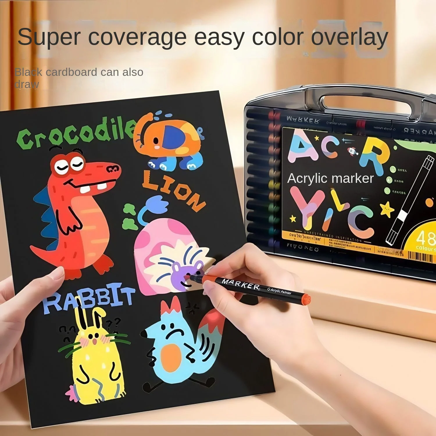 24-80 لون مجموعة الاكريليك الطلاء أقلام تلوين القلم روك اللوحة للأطفال الكتابة على الجدران حجر السيراميك الزجاج الخشب DIY بها بنفسك الحرف لوازم الفن