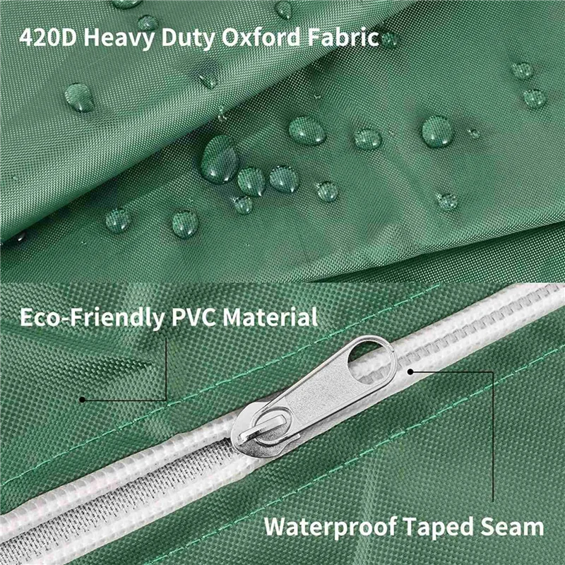 ABWZ-2X 1000L Waterproof Dustproof Tank Cover Rainwater Tank Oxford Cloth UV Protection Cover Garden Water Tank Cover Green