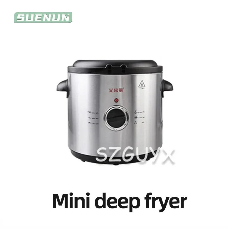 Mini electric fryer fryer 1.5L removable non-stick single-pot French fries fryer kitchen cooking tool