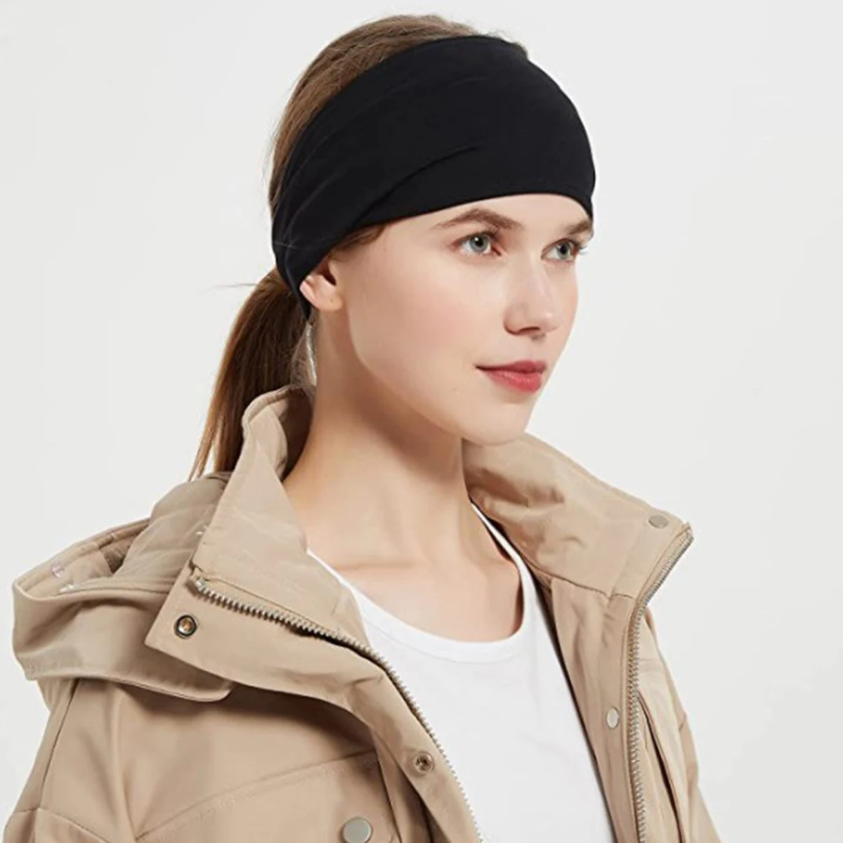 1PCS Sports Yoga Headbands for Women Non Slip Thick Womens Headband Boho Elastic Hair Bands for Women's Hair Sweat Head Band image 5