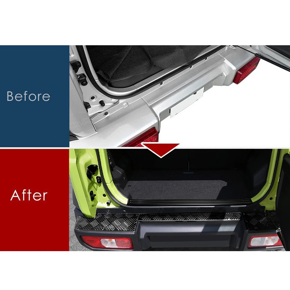 Car Rear Bumper Cover Door Guard Protector Panel Trim for Suzuki Jimny 2019 2020 2021 2022 2023 2024 2025 Exterior Accessories