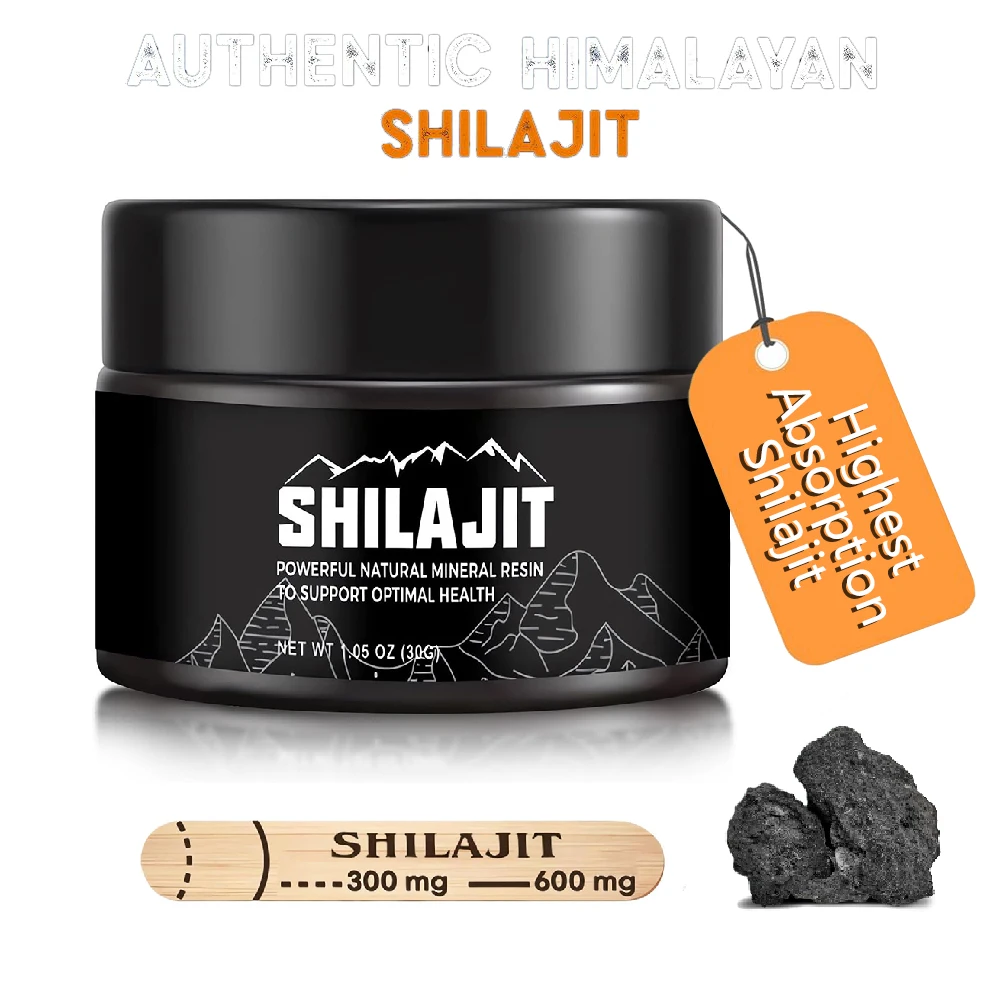 Auténtica resina Shilajit del Himalaya: resina premium orgánica más potente, Shilajit orgánico 100% puro para energía y soporte inmunológico