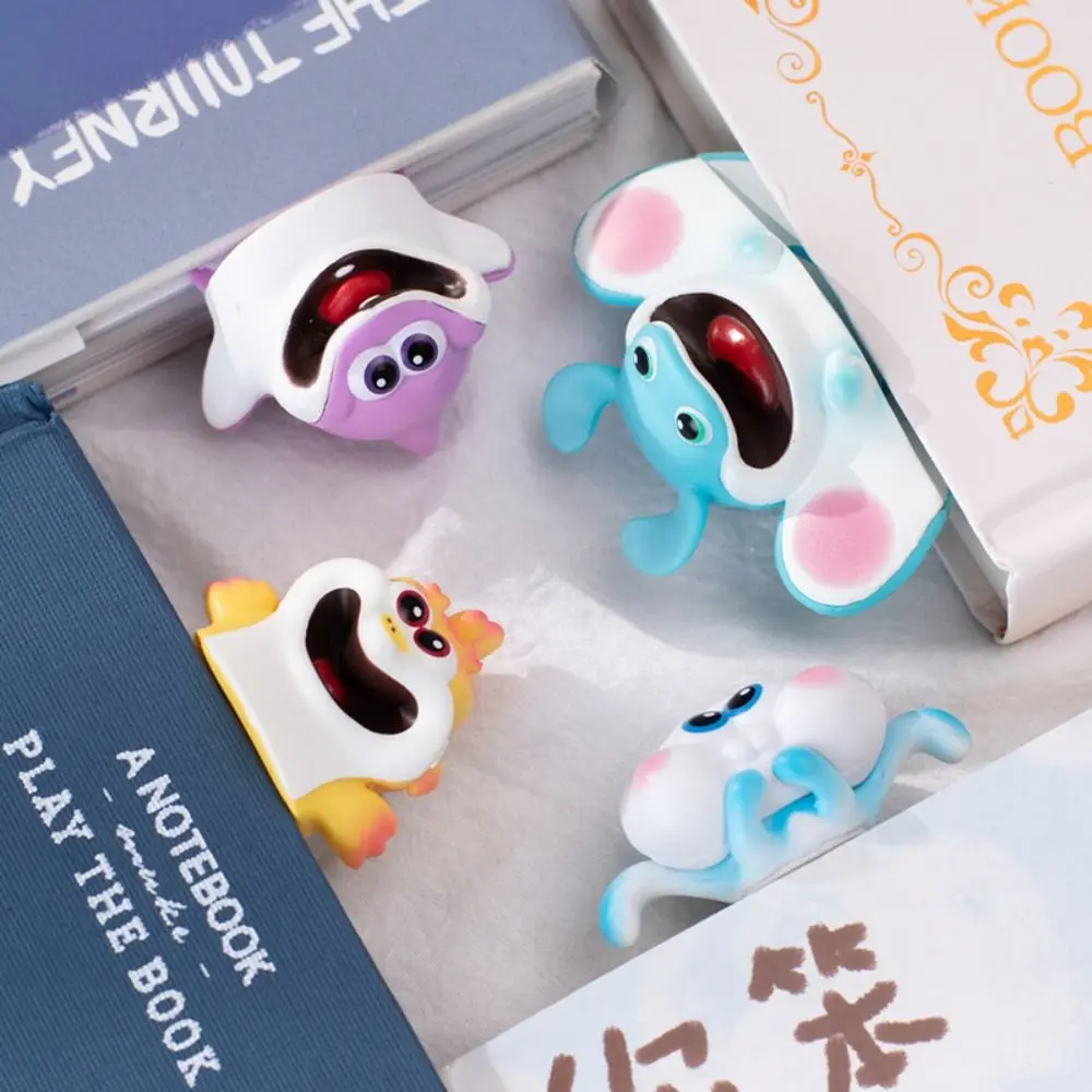 Manta Ray Marine Organism Bookmark Sea Horse Dolphin 3D Cartoon Book Marker PVC Multifunctional Squashed Jellyfish Bookmark