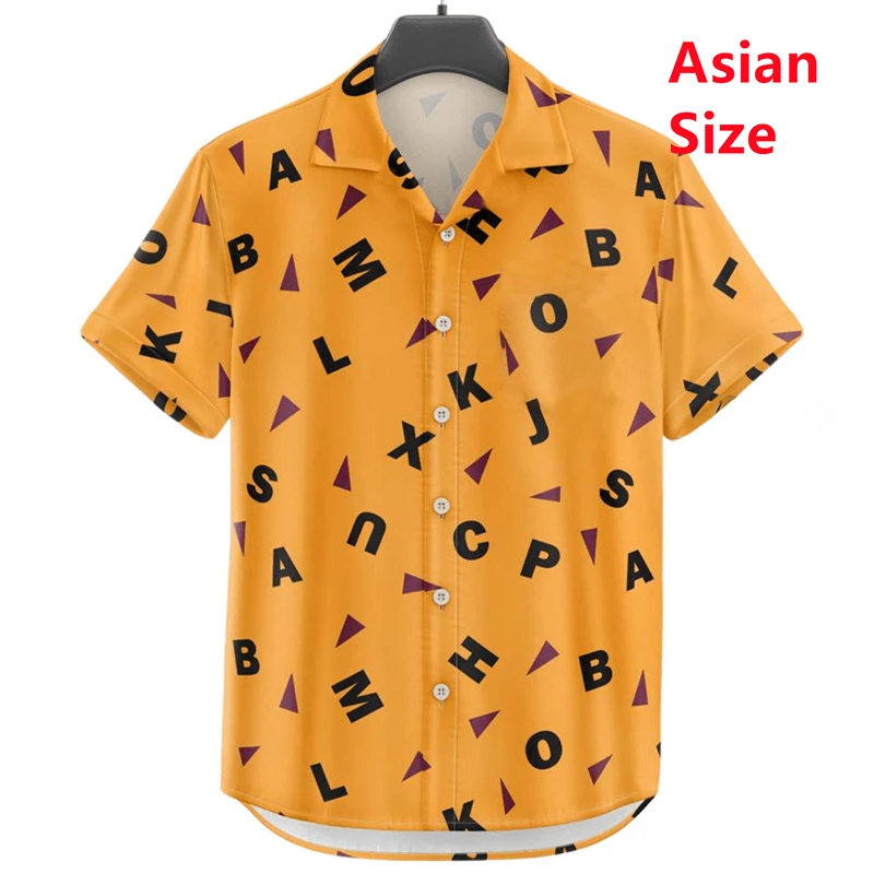 

New Man Shirt 3d Small Pattern Full Print Short Sleeve Shirt Beach Casual Hawaiian Shirts For Men Loose Oversized Men Clothing