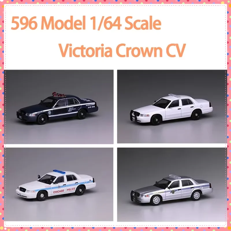 

596 Model 1/64 Scale Victoria Crown CV Police Painted Diecast Alloy Model Car Collection Display Toy Gifts Souvenirs