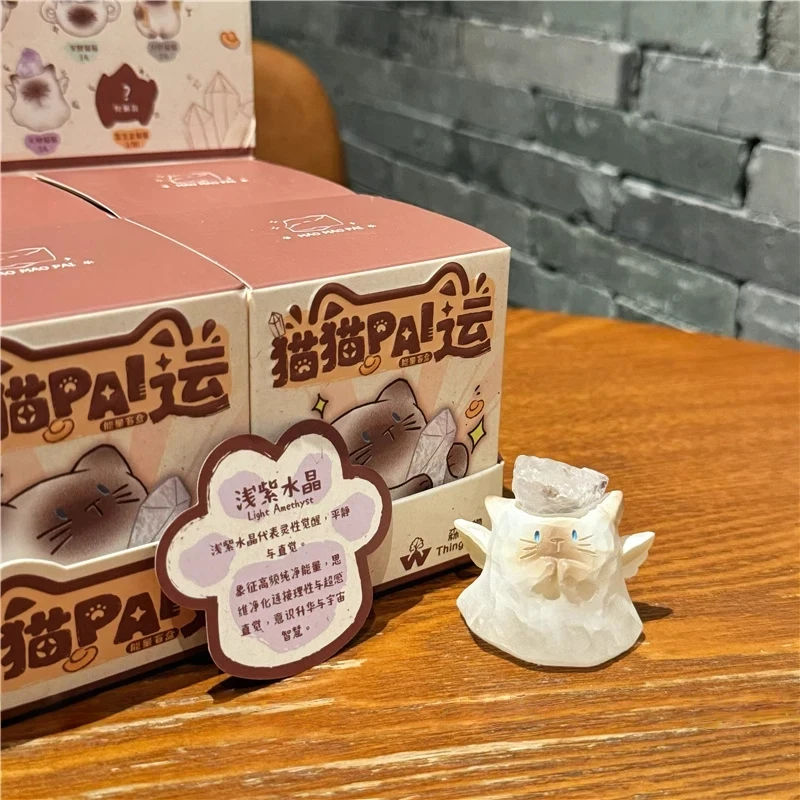 لطيف القط باي كريستال صندوق أعمى تمثال لطيف سيامي القط الإبداعية مكتب عمل الديكور العنصر المألوف مفاجأة هدية لفتاة